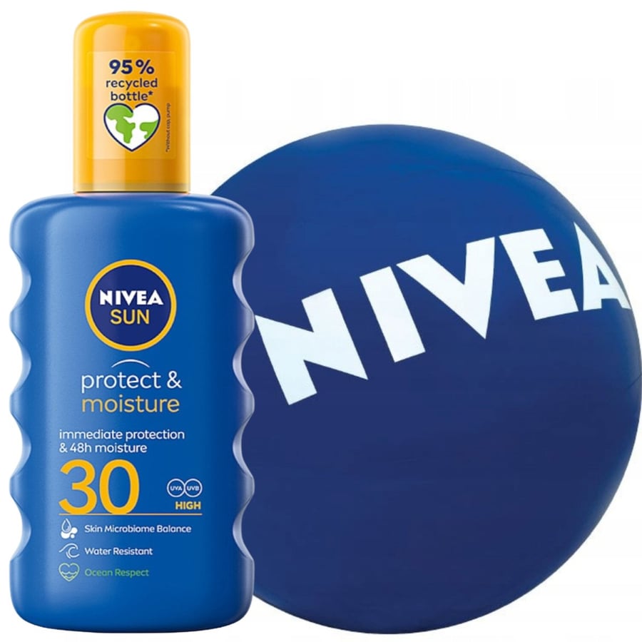 Спрей Nivea Protect & Moisture SPF30 + Beach Ball 
Спрей Nivea Protect & Moisture SPF30 + Beach Ball