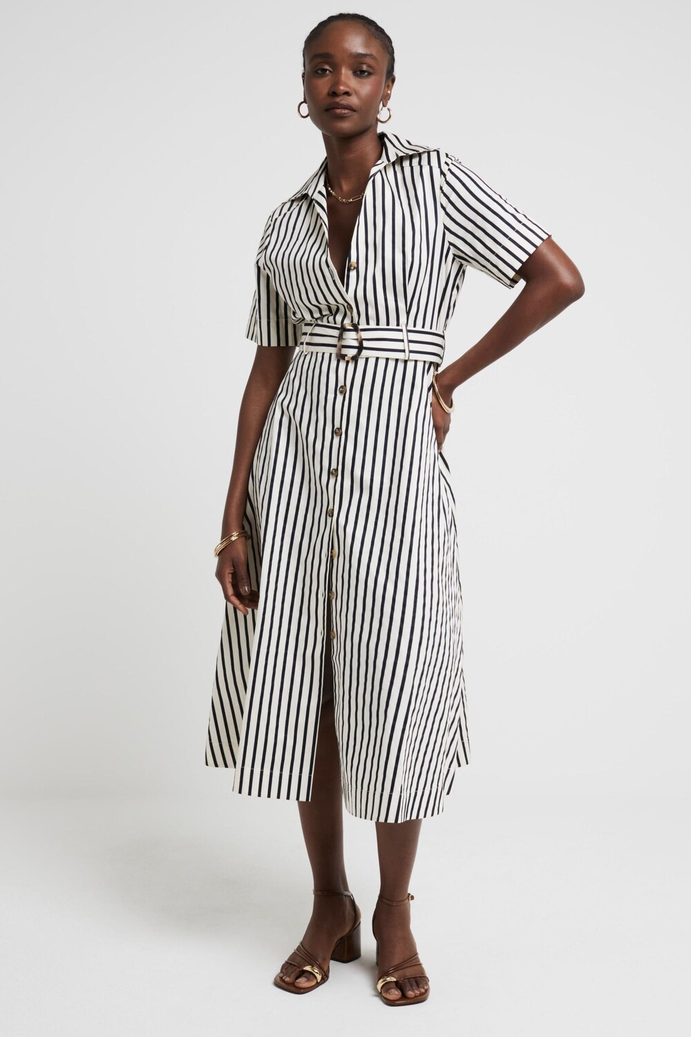 Платье рубашка в полоску с поясом River Island, синий
Платье рубашка в полоску с поясом River Island, синий