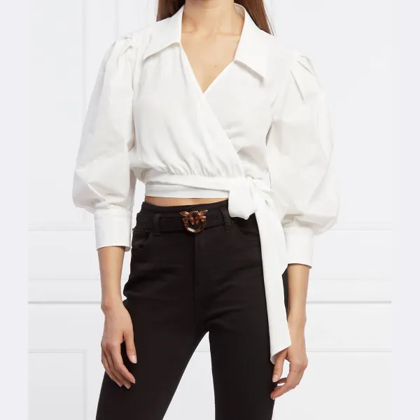 Укороченная блузка Crotone 3 Pinko, белый
Укороченная блузка Crotone 3 Pinko, белый