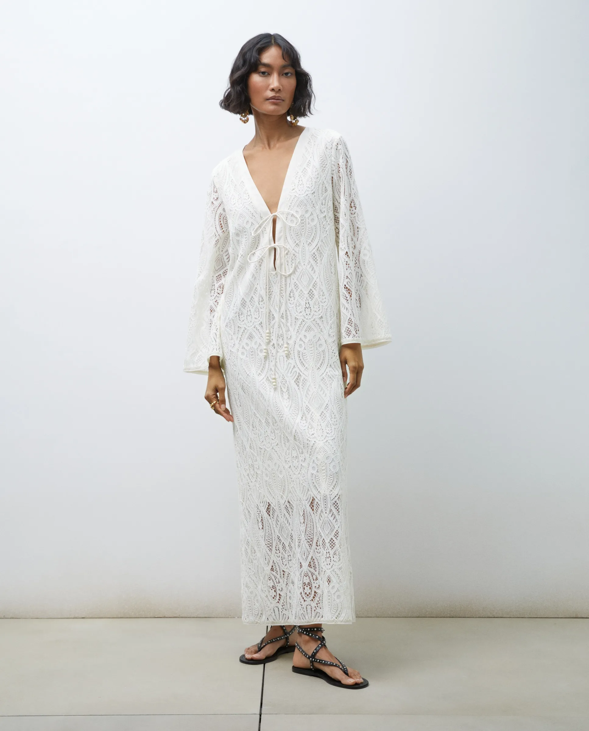 Миди-платье с V-образным вырезом Tintoretto, белый
Миди-платье с V-образным вырезом Tintoretto, белый