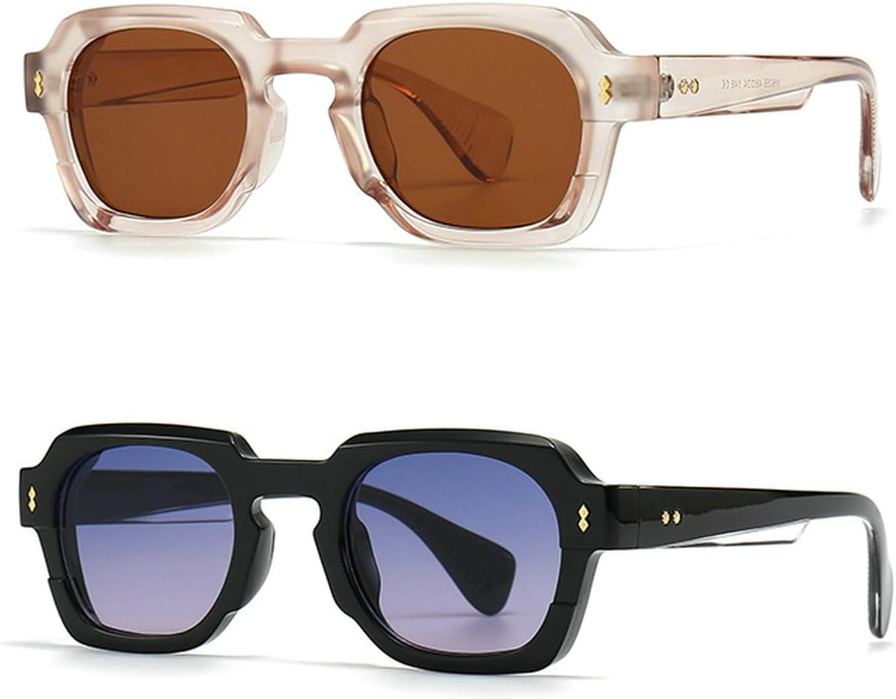 Квадратные солнцезащитные очки для женщин, модные, с прозрачными линзами цвета океана, защита от ультрафиолета UV400, винтажные, для мужчин, в стиле панк Melrose, 2pcs Tea&blue Pink
Квадратные солнцезащитные очки для женщин, модные, с прозрачными линзами цвета океана, защита от ультрафиолета UV400, винтажные, для мужчин, в стиле панк Melrose, 2pcs Tea&blue Pink