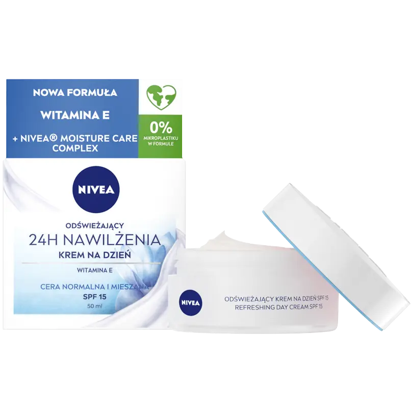 Nivea 24h Nawilżenia освежающий дневной крем для лица, 50 мл
Nivea 24h Nawilżenia освежающий дневной крем для лица, 50 мл