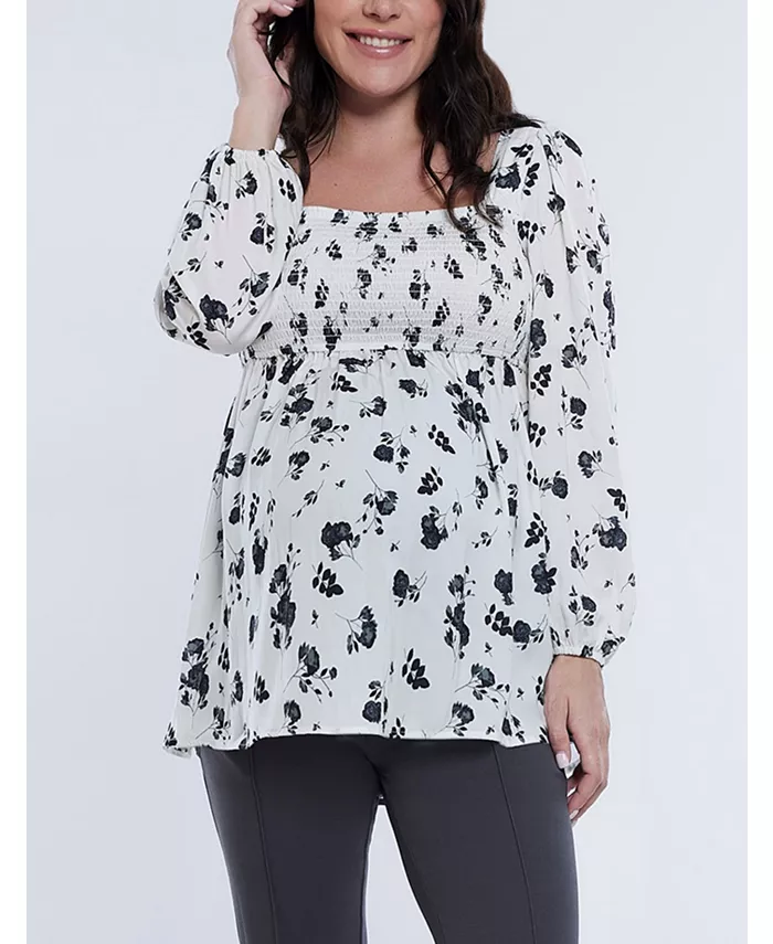 Беременная блузка с присборенным квадратным вырезом и длинными рукавами в стиле бэбидолл - Motherhood Motherhood Maternity, белый
Беременная блузка с присборенным квадратным вырезом и длинными рукавами в стиле бэбидолл - Motherhood Motherhood Maternity, белый