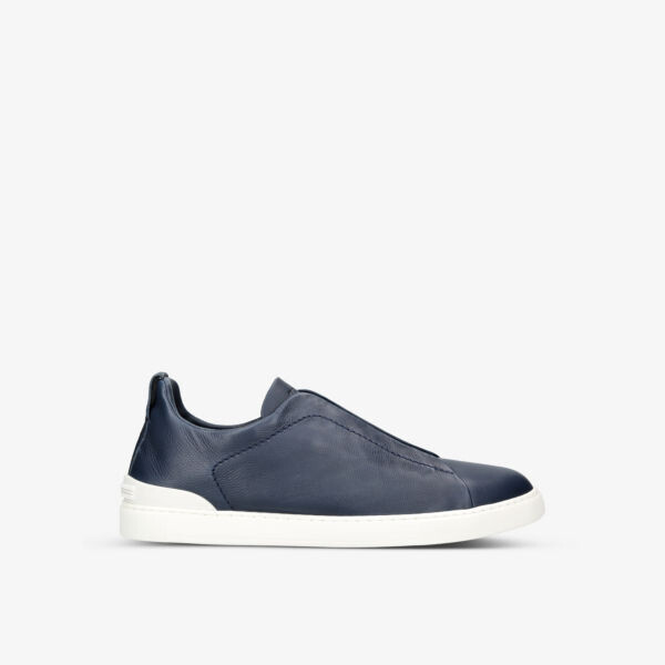 Кожаные кроссовки Triple Stitch с низким берцем Ermenegildo Zegna, темно-синий
Кожаные кроссовки Triple Stitch с низким берцем Ermenegildo Zegna, темно-синий