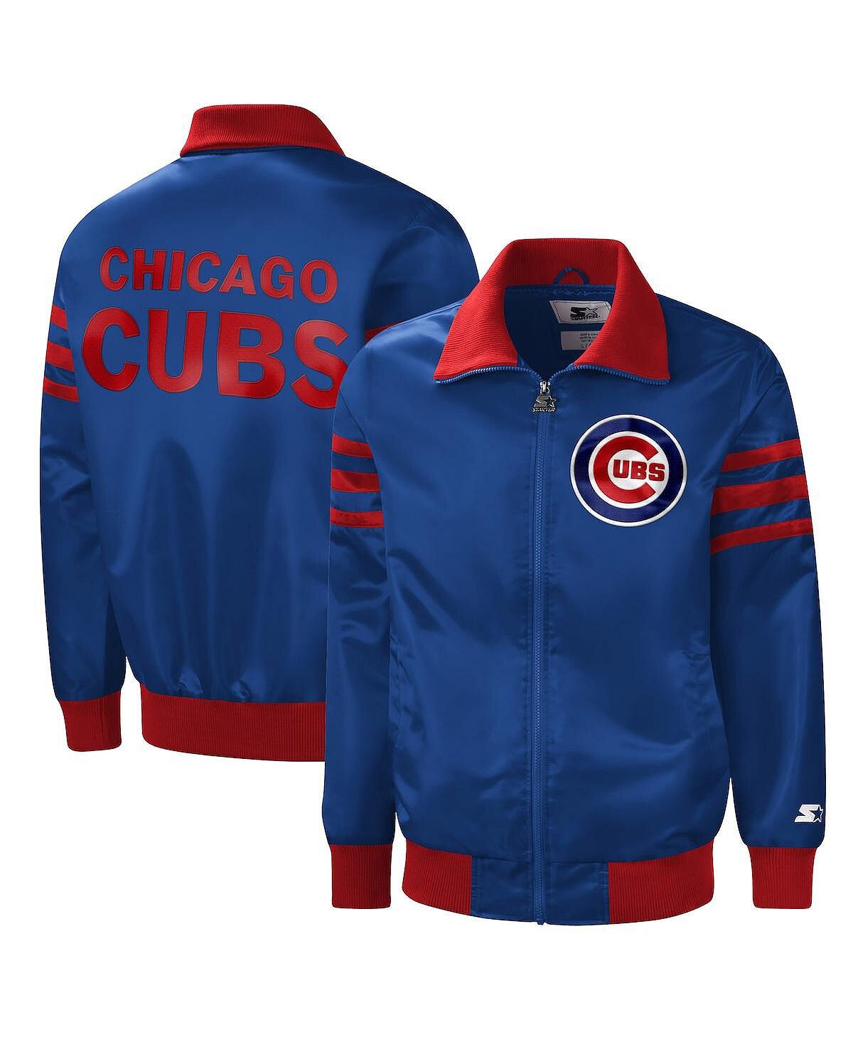Мужская университетская куртка royal chicago cubs the captain ii с молнией во всю длину Starter
Мужская университетская куртка royal chicago cubs the captain ii с молнией во всю длину Starter