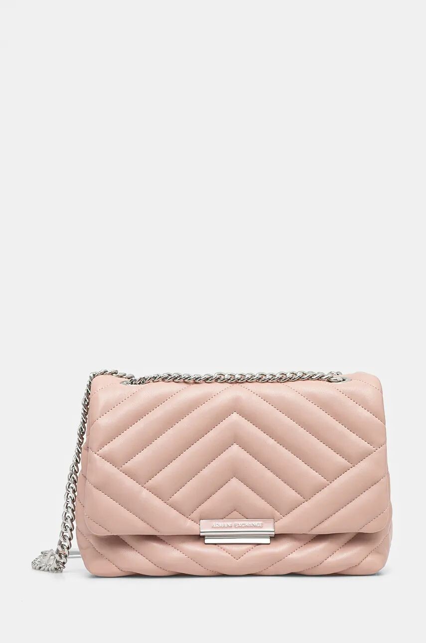 Сумка женская Armani Exchange стеганая на ремне-цепочке с клапаном, розовый
Сумка женская Armani Exchange стеганая на ремне-цепочке с клапаном, розовый