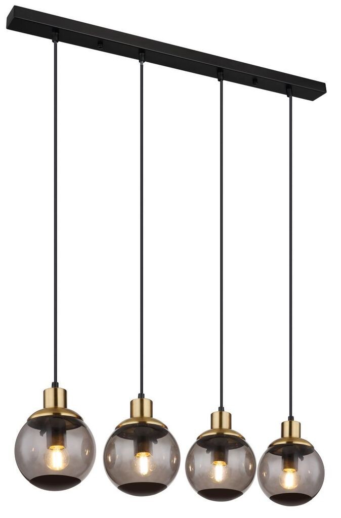 Подвесной светильник Globo Lighting металлический черный матовый, латунь матовая, стекло дымчатое, черный, кабель ПВХ черный, ДхШхВ: 750х150х1100мм, без 4x E27 25Вт 230В
Подвесной светильник Globo Lighting металлический черный матовый, латунь матовая, стекло дымчатое, черный, кабель ПВХ черный, ДхШхВ: 750х150х1100мм, без 4x E27 25Вт 230В