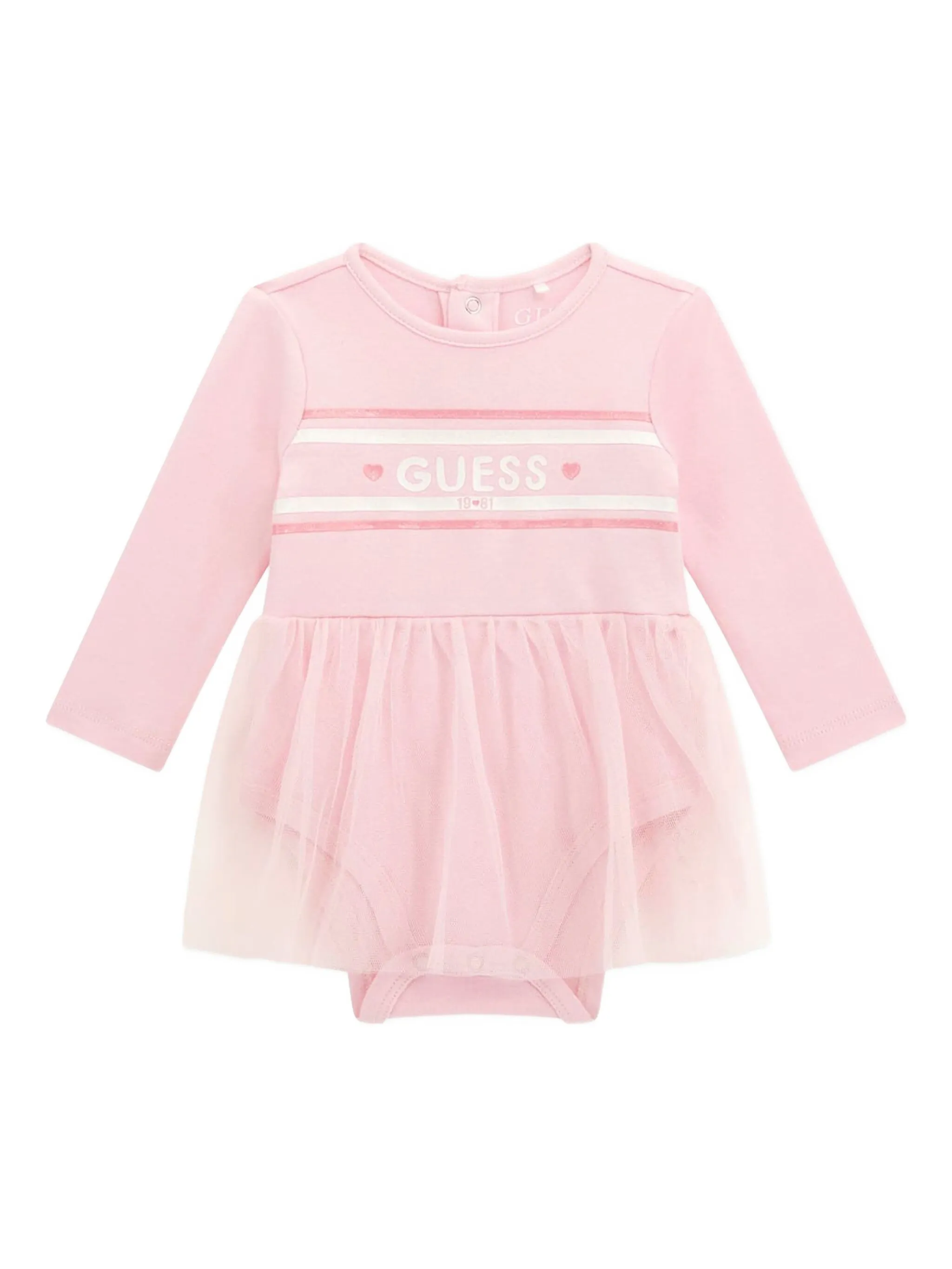 Боди из тюля с логотипом Guess Kids, розовый
Боди из тюля с логотипом Guess Kids, розовый