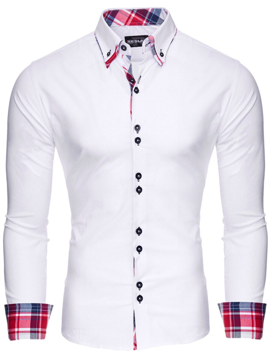Рубашка Slim Fit на пуговицах Reslad RS7015, белый
Рубашка Slim Fit на пуговицах Reslad RS7015, белый