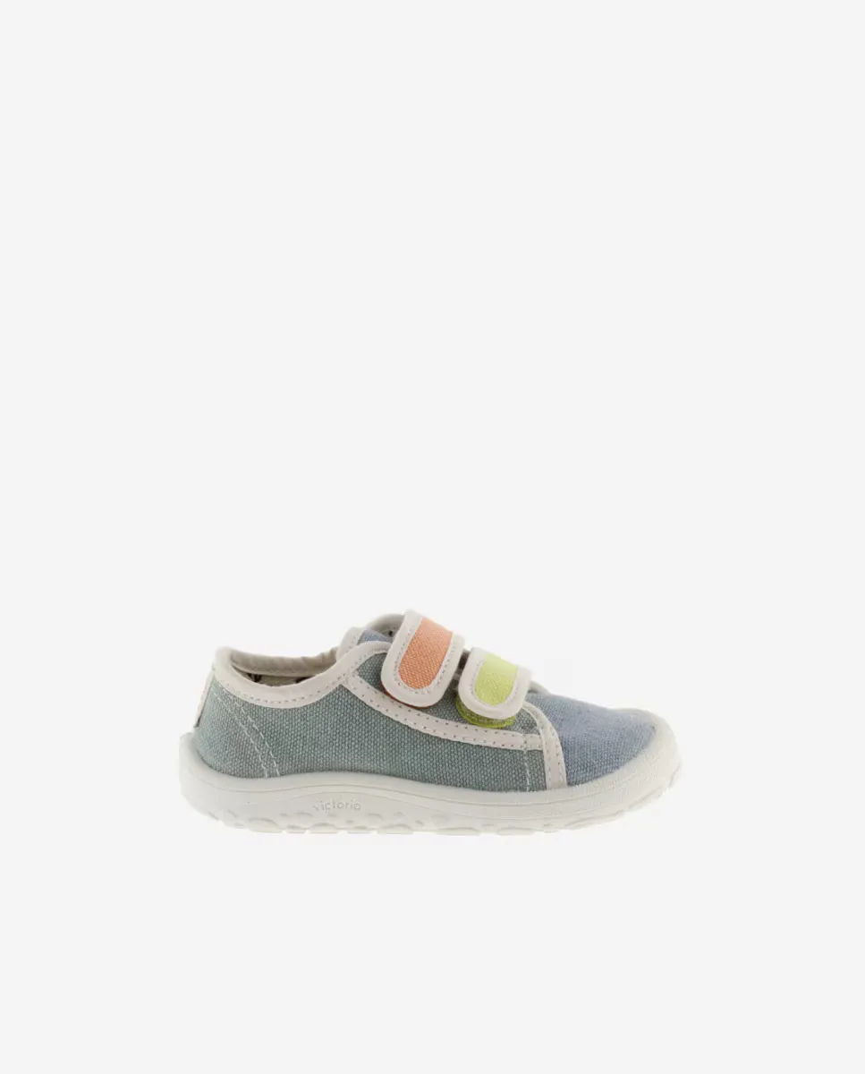 Детские парусиновые туфли Barefoot с двойной застежкой-липучкой и контрастной отделкой Victoria, синий
Детские парусиновые туфли Barefoot с двойной застежкой-липучкой и контрастной отделкой Victoria, синий