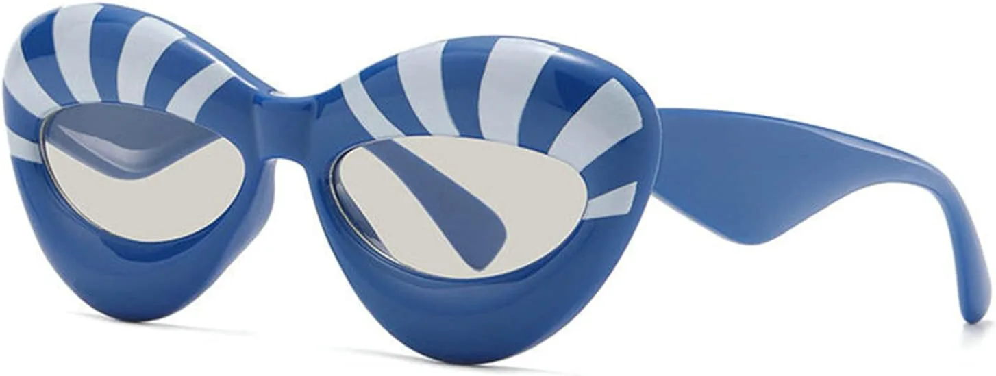 Модные солнцезащитные очки «кошачий глаз» от Helena Fashion для женщин, увеличенная толстая оправа, сексуальные очки в форме губ, стильный дизайнерский дизайн, Blue
Модные солнцезащитные очки «кошачий глаз» от Helena Fashion для женщин, увеличенная толстая оправа, сексуальные очки в форме губ, стильный дизайнерский дизайн, Blue