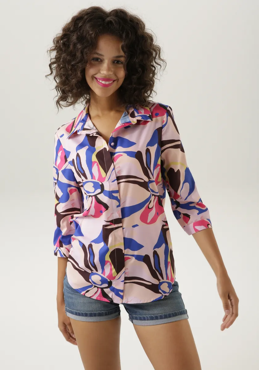 Блузка-рубашка Aniston CASUAL с ярким графическим принтом, цвет Rosé-Apricot-Royalblau-Pink-Dunkelbraun-Gelb
Блузка-рубашка Aniston CASUAL с ярким графическим принтом, цвет Rosé-Apricot-Royalblau-Pink-Dunkelbraun-Gelb
