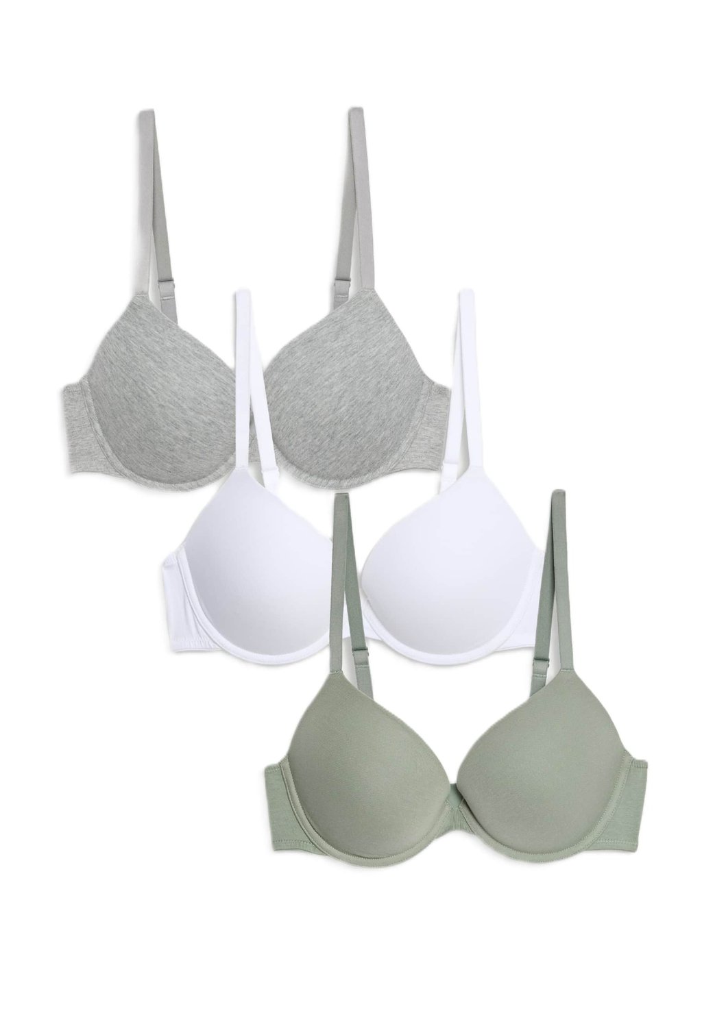 Бюстгальтер пуш-ап 3 PACK Marks & Spencer, зеленый
Бюстгальтер пуш-ап 3 PACK Marks & Spencer, зеленый