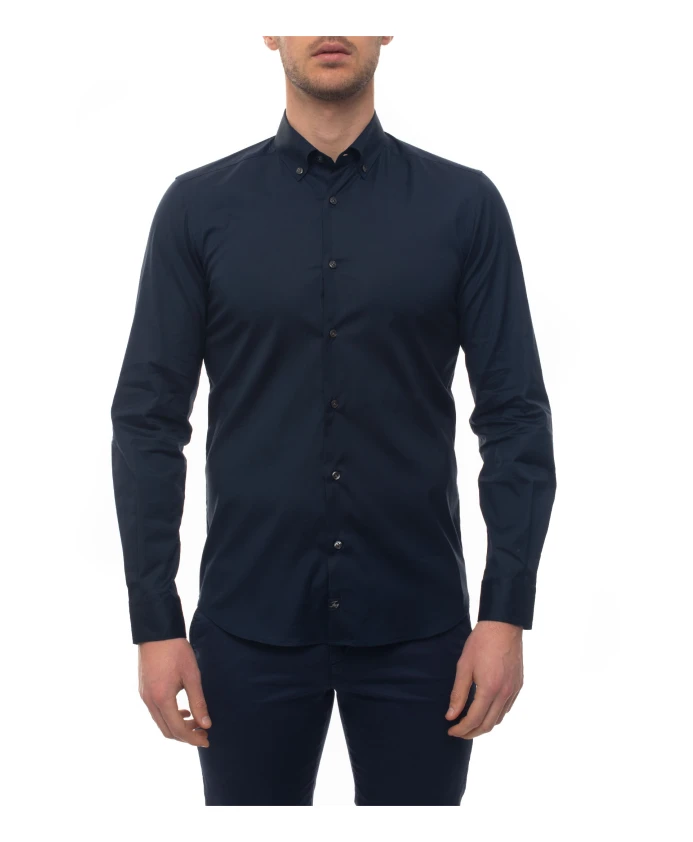 Приталенная повседневная рубашка на пуговицах Fay, синий
Приталенная повседневная рубашка на пуговицах Fay, синий