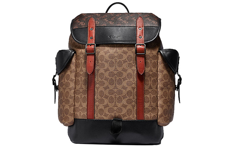 COACH Холщовый рюкзак с кожаными вставками для путешествий большой мужской коричневый разноцветный 
COACH Холщовый рюкзак с кожаными вставками для путешествий большой мужской коричневый разноцветный