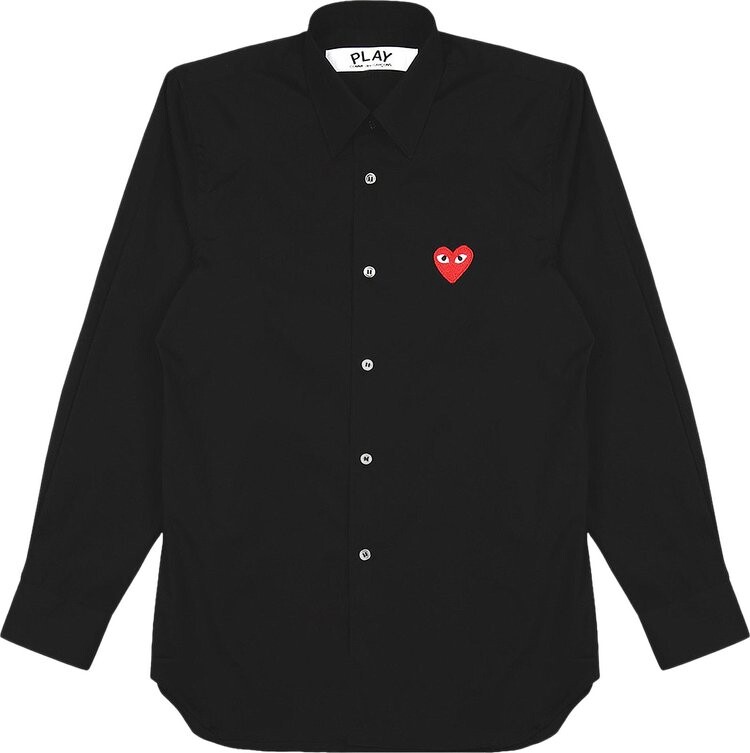 Рубашка Comme des Garçons PLAY Woven Shirt 'Black', черный 
Рубашка Comme des Garçons PLAY Woven Shirt 'Black', черный