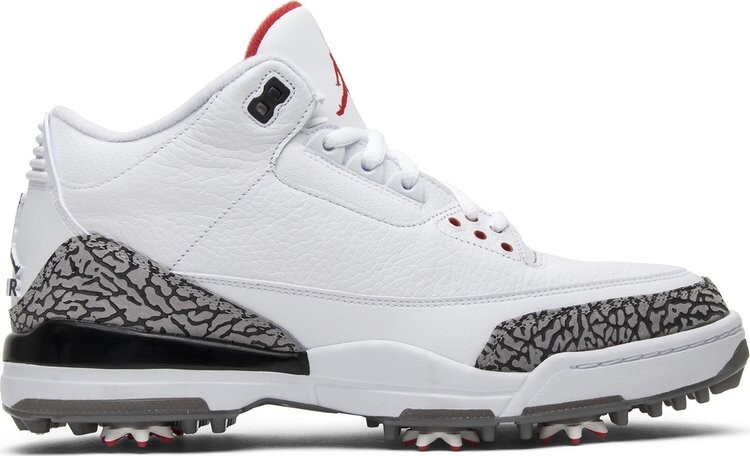 Кроссовки Air Jordan 3 Golf White Cement, белый, Белый;серый, Кроссовки Air Jordan 3 Golf White Cement, белый 
Кроссовки Air Jordan 3 Golf White Cement, белый, Белый;серый, Кроссовки Air Jordan 3 Golf White Cement, белый