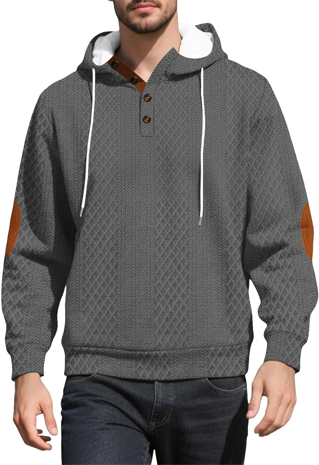 Мужская толстовка с капюшоном и застежкой на четверть
Мужская толстовка с капюшоном и застежкой на четверть