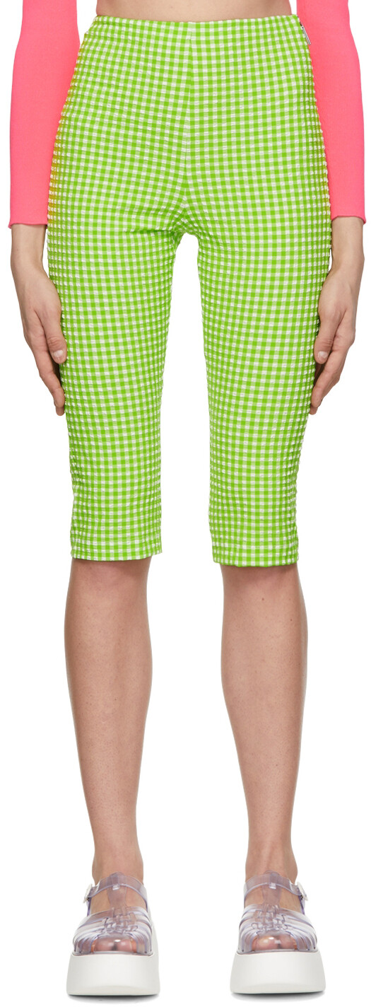 Зелено-белые шорты из полиэстера MSGM
Зелено-белые шорты из полиэстера MSGM