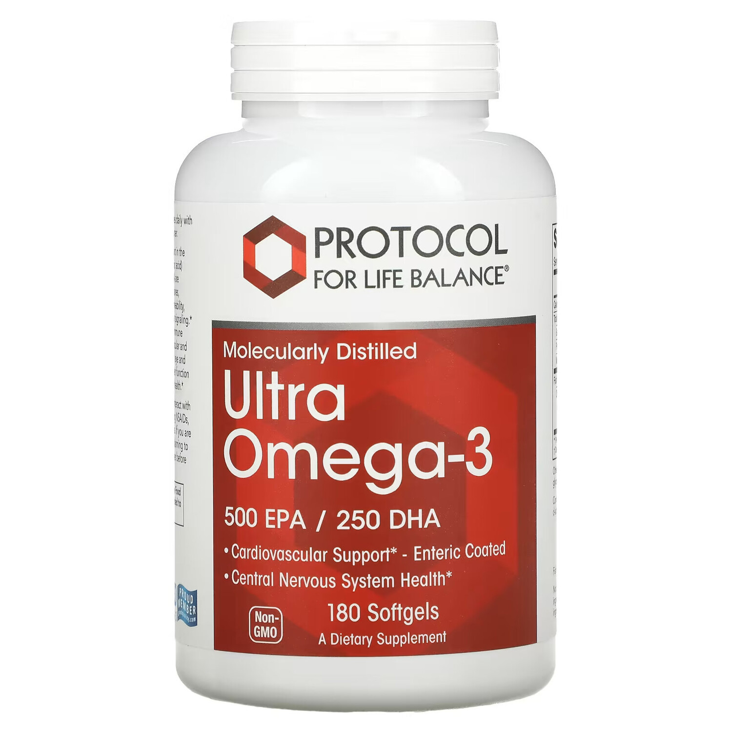 Protocol for Life Balance, Очищенная на молекулярной основе омега-3, 500 ЭПК / 250 ДГК, 180 мягких таблеток
Protocol for Life Balance, Очищенная на молекулярной основе омега-3, 500 ЭПК / 250 ДГК, 180 мягких таблеток
