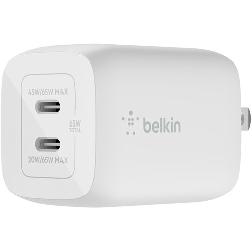 Зарядное устройство Belkin BoostCharge Pro 65W Dual USB-C GaN Wall Charger
Зарядное устройство Belkin BoostCharge Pro 65W Dual USB-C GaN Wall Charger
