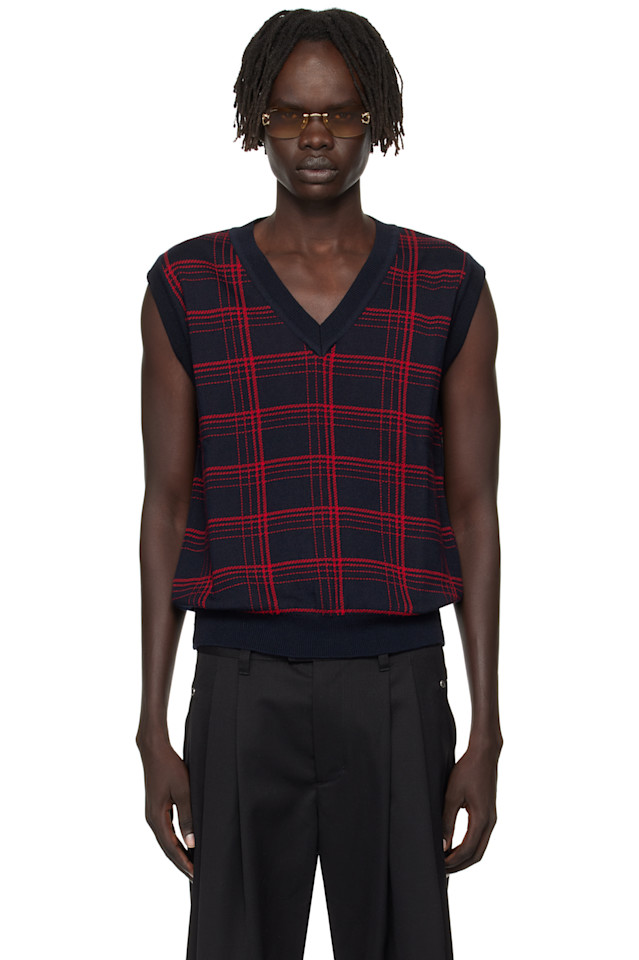 Ernest W. Baker Жилет из жаккарда в сине-красную клетку
Ernest W. Baker Жилет из жаккарда в сине-красную клетку