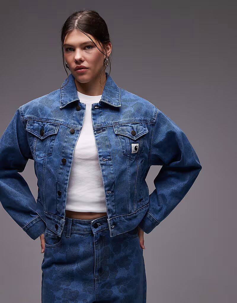 Джинсовая куртка Duck Orell в синем камуфляже Carhartt Wip
Джинсовая куртка Duck Orell в синем камуфляже Carhartt Wip