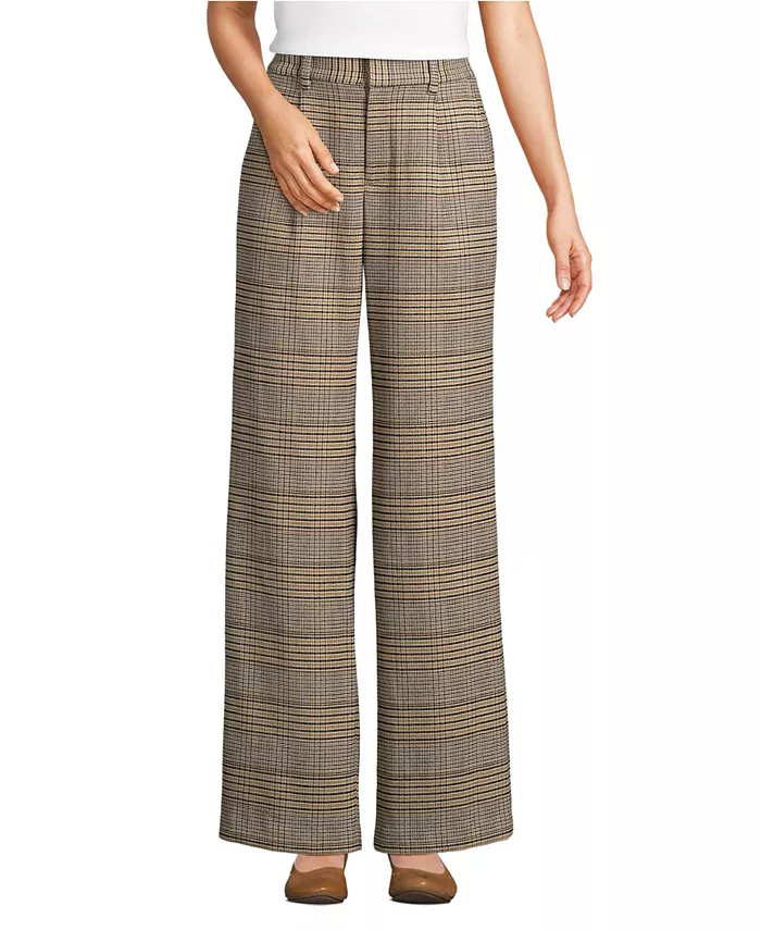 Женские широкие брюки из фланели с высокой посадкой и складками Lands' End, коричневый
Женские широкие брюки из фланели с высокой посадкой и складками Lands' End, коричневый