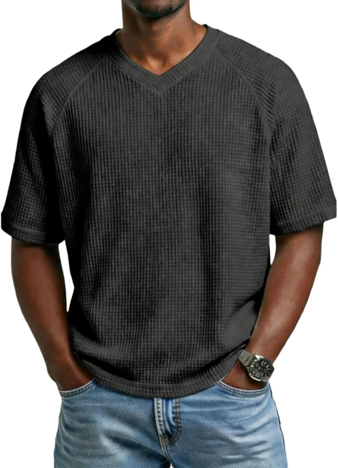 Мужская футболка с воротником хенли и коротким рукавом
Мужская футболка с воротником хенли и коротким рукавом