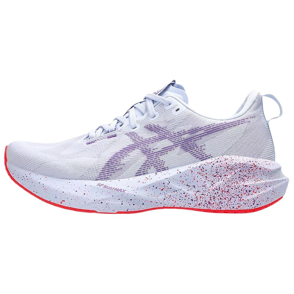 ASICS Кроссовки для бега NOVABLAST 5 с амортизацией, дышащие, поддерживающие, мужские, белые, фиолетовые 
ASICS Кроссовки для бега NOVABLAST 5 с амортизацией, дышащие, поддерживающие, мужские, белые, фиолетовые