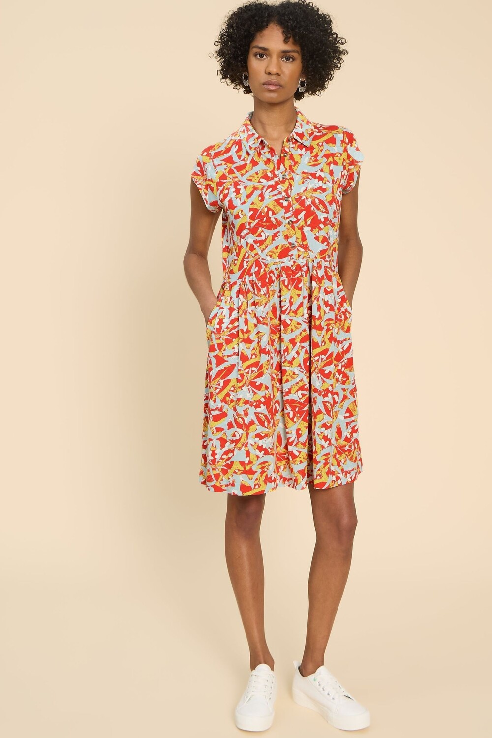 Платье-Рубашка Everly из джерси White Stuff, оранжевый
Платье-Рубашка Everly из джерси White Stuff, оранжевый