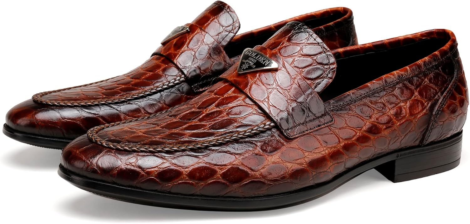 Мужские кожаные лоферы Penny, модные туфли с тиснением под крокодила для вечеринки и деловых мероприятий, ручной работы, удобные лоферы без шнурков Generic, коричневый
Мужские кожаные лоферы Penny, модные туфли с тиснением под крокодила для вечеринки и деловых мероприятий, ручной работы, удобные лоферы без шнурков Generic, коричневый