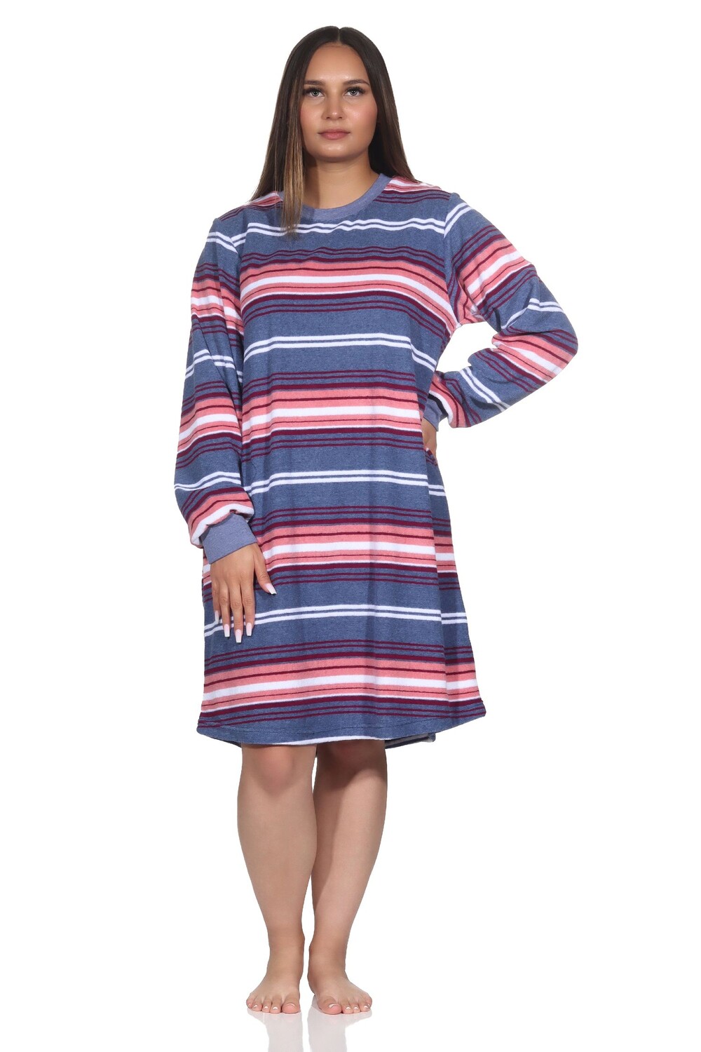 Ночная рубашка NORMANN Frottee Bündchen Streifen, синий
Ночная рубашка NORMANN Frottee Bündchen Streifen, синий