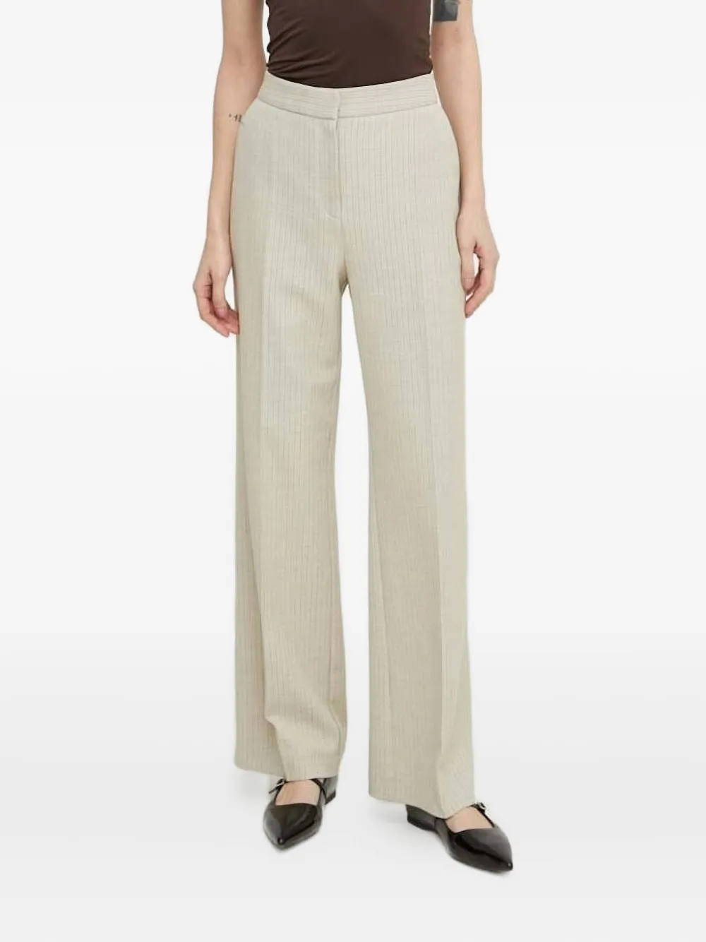 Широкие брюки в тонкую полоску lovechild, нейтральный
Широкие брюки в тонкую полоску lovechild, нейтральный