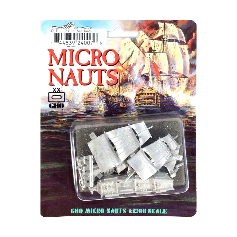 112-пушечный линейный корабль - Эль Сан-Хосе, Micronauts - Napoleonic Era Sailing Ships - Full Sail Sets (1:1200) 
112-пушечный линейный корабль - Эль Сан-Хосе, Micronauts - Napoleonic Era Sailing Ships - Full Sail Sets (1:1200)
