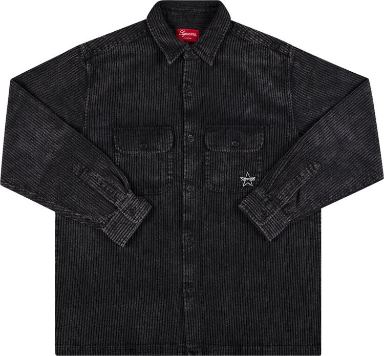 Рубашка Supreme Corduroy Shirt 'Black', черный 
Рубашка Supreme Corduroy Shirt 'Black', черный