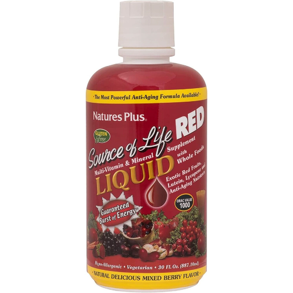Мультивитамины NaturesPlus Source of Life RED, 887,1 мл
Мультивитамины NaturesPlus Source of Life RED, 887,1 мл
