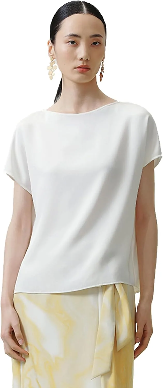 ChuXiao / 23 Momme Heavy Crepe однотонная майка с одним плечом, летняя новая свободная с коротким рукавом SISHANWENYE
ChuXiao / 23 Momme Heavy Crepe однотонная майка с одним плечом, летняя новая свободная с коротким рукавом SISHANWENYE