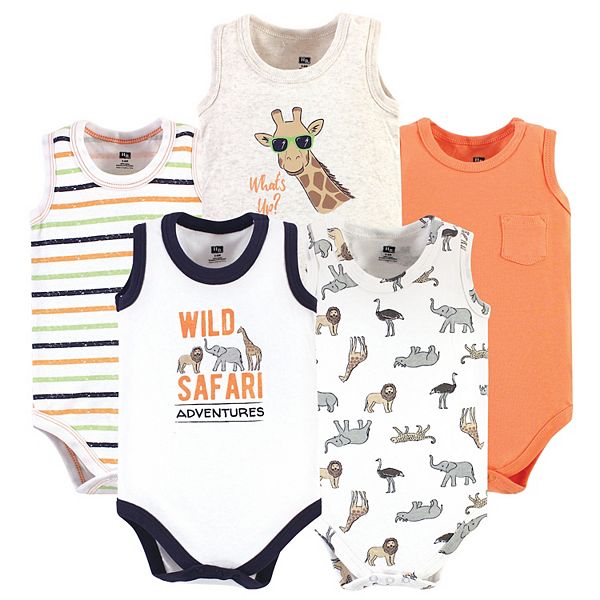 Детский хлопковый боди без рукавов 5 шт, wild safari Hudson Baby
Детский хлопковый боди без рукавов 5 шт, wild safari Hudson Baby
