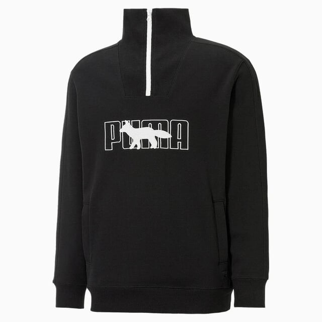 Мужская черная толстовка с длинными рукавами и половиной молнии X maison kitsune 532322 01 Puma, черный
Мужская черная толстовка с длинными рукавами и половиной молнии X maison kitsune 532322 01 Puma, черный