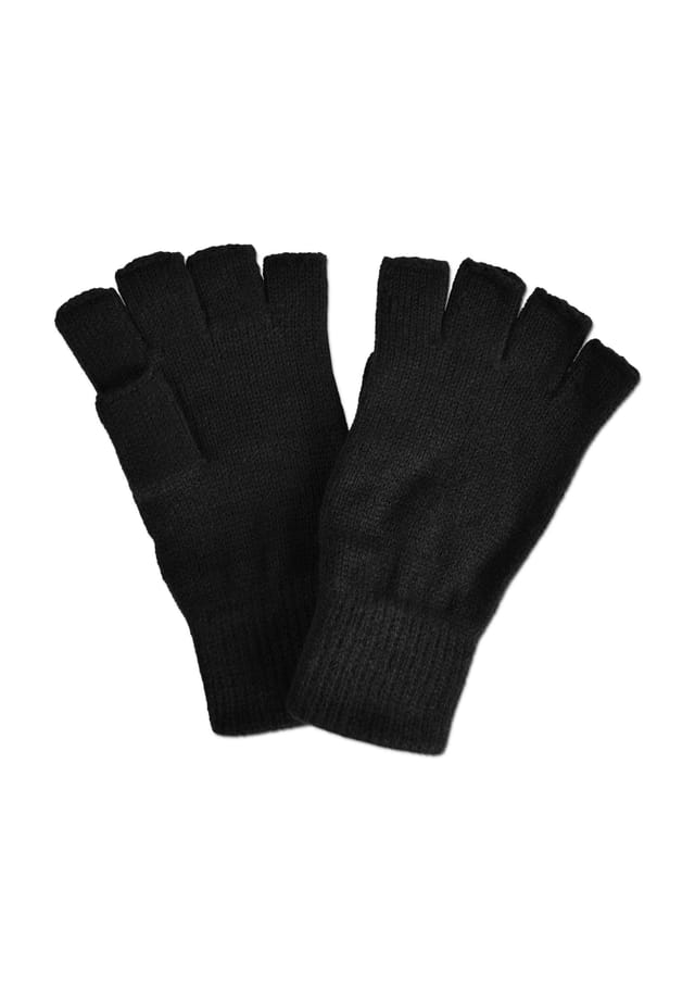 Вязаные перчатки без пальцев Normani, черный
Вязаные перчатки без пальцев Normani, черный