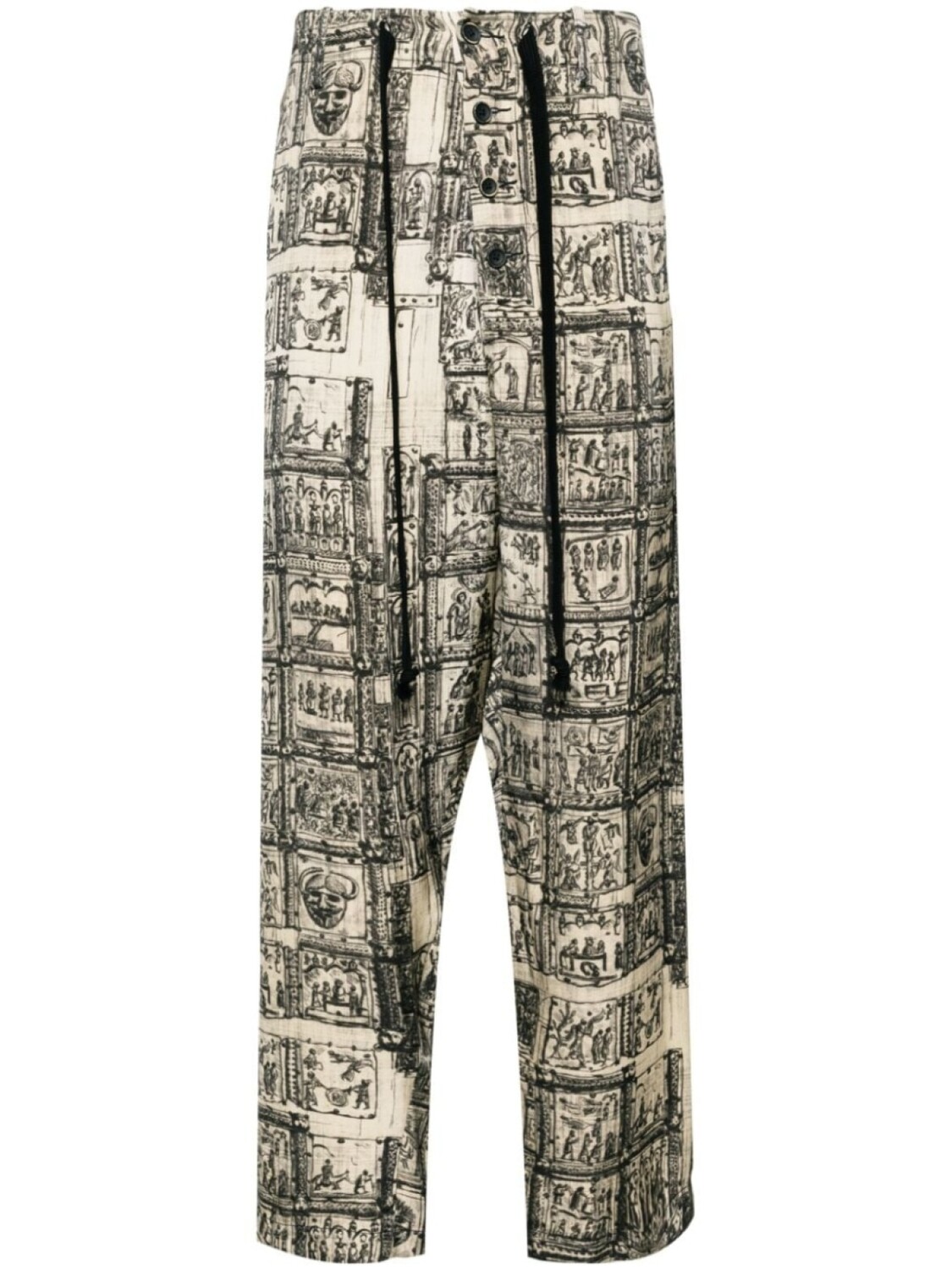 Uma Wang graphic-print straight-leg trousers, нейтральный цвет
Uma Wang graphic-print straight-leg trousers, нейтральный цвет