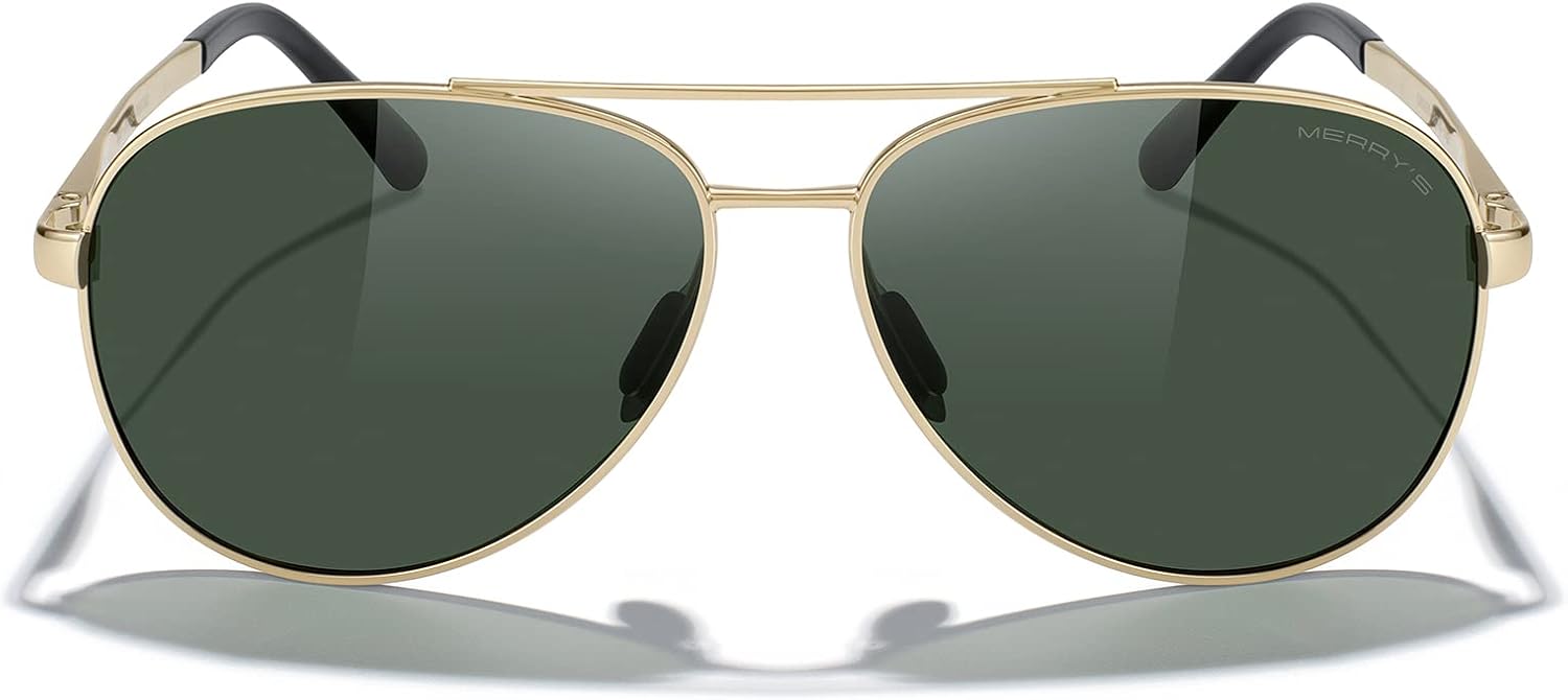Солнцезащитные очки-авиаторы MERRY'S для мужчин и женщин - поляризованные очки для вождения, зеркальные линзы, защита от УФ-излучения UV 400, диаметр линз 58 мм, Gold Frame/G15 Lens
Солнцезащитные очки-авиаторы MERRY'S для мужчин и женщин - поляризованные очки для вождения, зеркальные линзы, защита от УФ-излучения UV 400, диаметр линз 58 мм, Gold Frame/G15 Lens