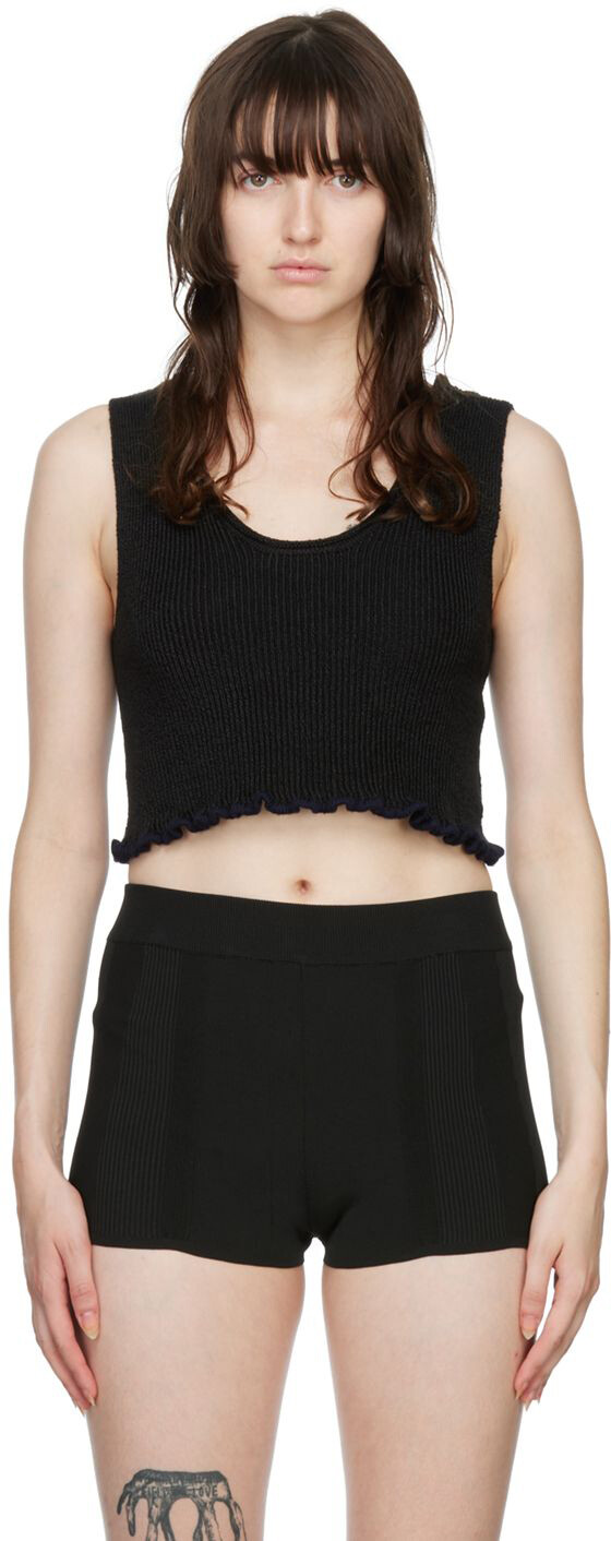 Черная майка Le Bandeau Jacquemus
Черная майка Le Bandeau Jacquemus