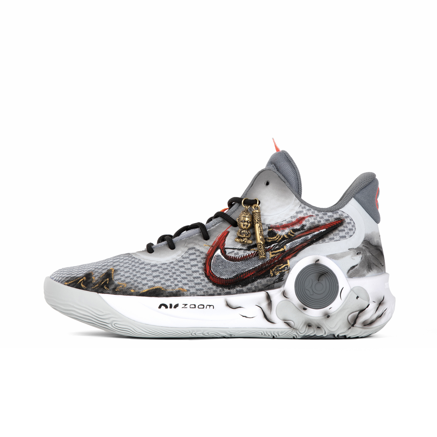 Nike Кроссовки баскетбольные KD Trey 5 IX с амортизацией, износостойкие, мид-топ, унисекс, черно-серые, цвет Black
Nike Кроссовки баскетбольные KD Trey 5 IX с амортизацией, износостойкие, мид-топ, унисекс, черно-серые, цвет Black