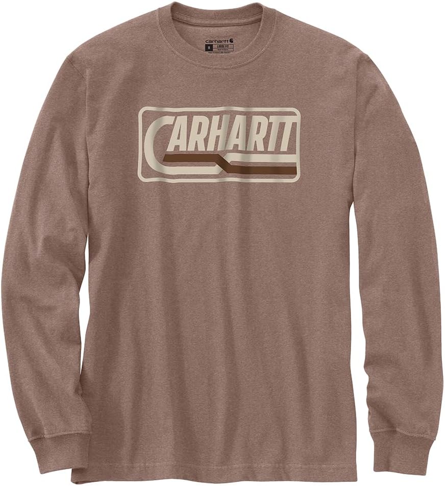 Мужская свободная футболка Carhartt Heavyweight с длинным рукавом и графическим логотипом, Soft Sepia Heather
Мужская свободная футболка Carhartt Heavyweight с длинным рукавом и графическим логотипом, Soft Sepia Heather