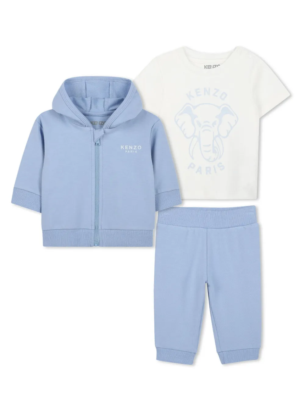 Спортивный костюм с логотипом Kenzo Kids, синий 
Спортивный костюм с логотипом Kenzo Kids, синий