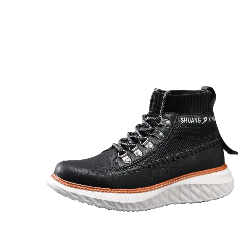 Green feet Амортизирующие устойчивые к истиранию высокие повседневные кроссовки мужские - черные, цвет Black
Green feet Амортизирующие устойчивые к истиранию высокие повседневные кроссовки мужские - черные, цвет Black