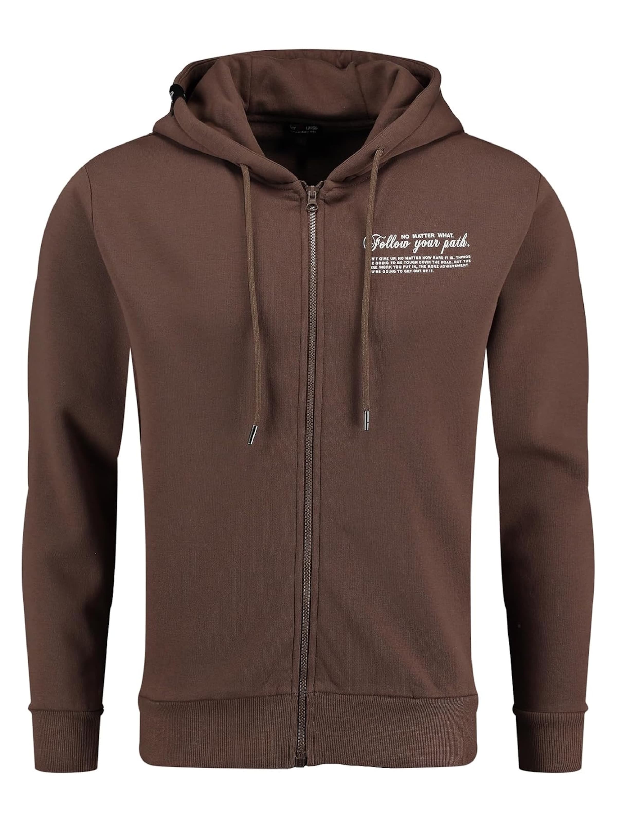 Key Largo Худи на молнии 'Path' в коричневом цвете
Key Largo Худи на молнии 'Path' в коричневом цвете