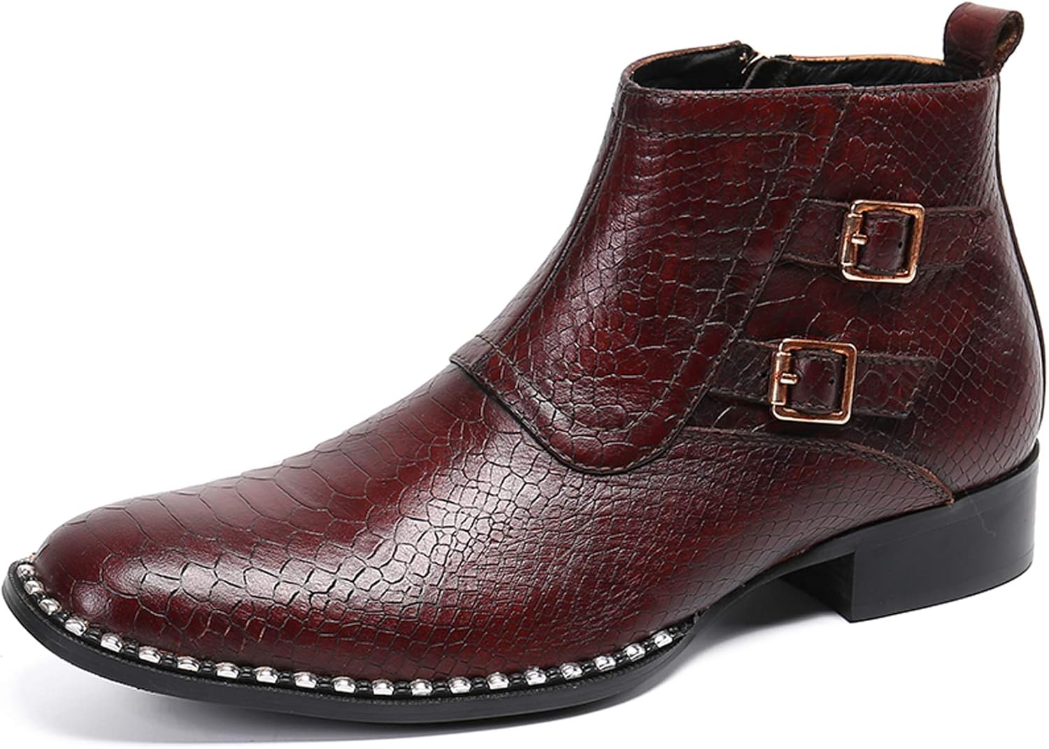 Мужские кожаные ботинки Santimon с круглым носком, молнией, повседневные и официальные, красные
Мужские кожаные ботинки Santimon с круглым носком, молнией, повседневные и официальные, красные